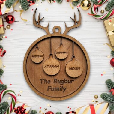 reindeer family christmas decoration